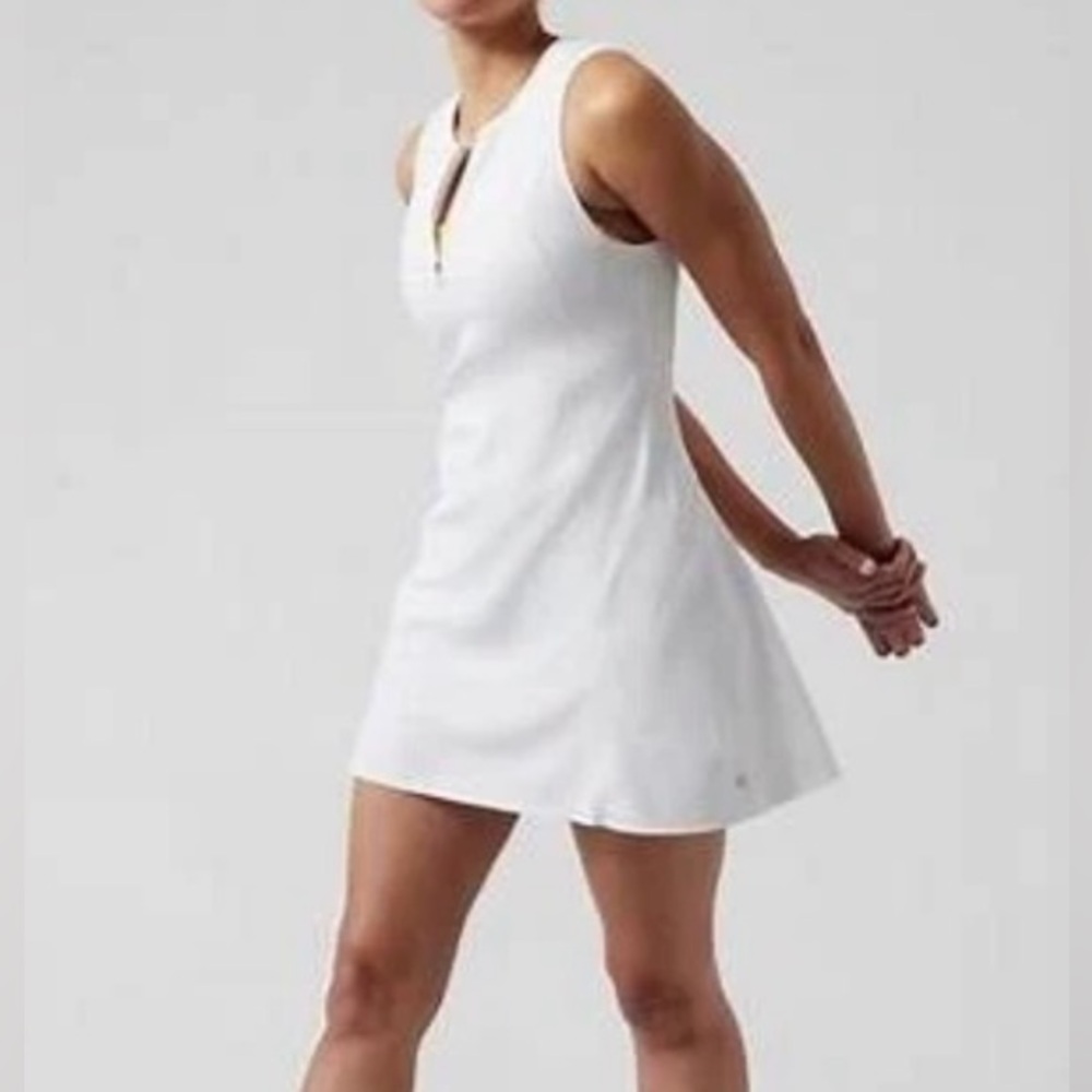 Athleta White Sleeveless Mini Dress